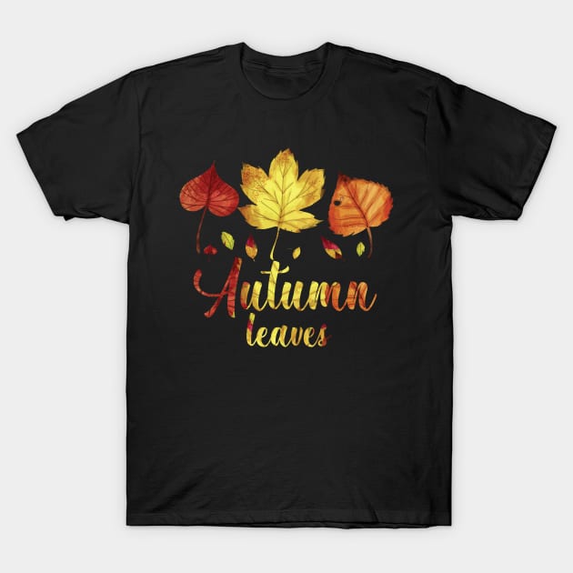 AUTOMN LEAVES T-Shirt by BlackSideDesign